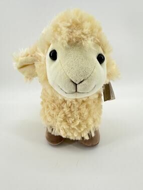 Plush Alpaca Llama Stuffed Animal Cream Fluffy Soft Toy Embrace 8x9 NWT